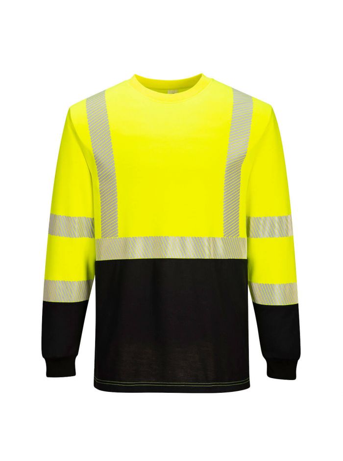 FR Hi-Vis 2-Tone Crew, 4XL, R, Yellow/Black