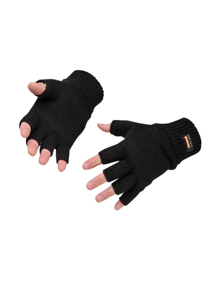 Fingerless Knit Insulatex Glove, , R, Black