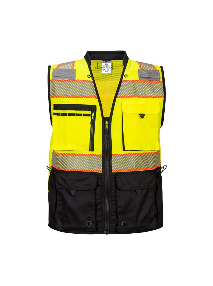 Premium Surveyor Vest, 4XL, R, Yellow/Black