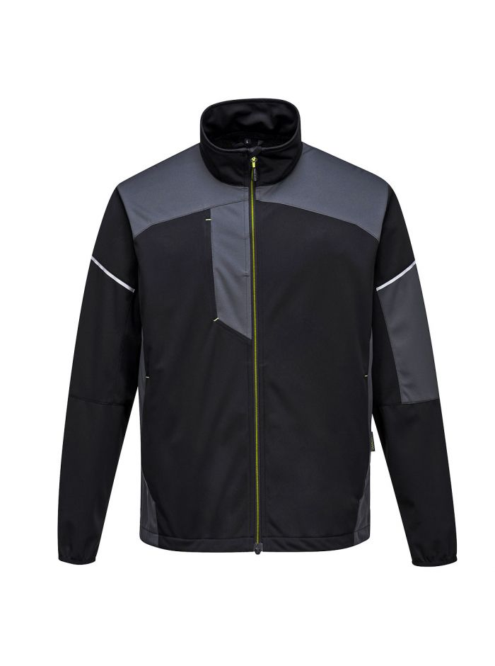 PW3 Flex Shell Jacket, L, R, Black/Zoom Gray