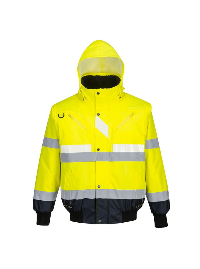 Glowtex 3-in-1 Bomber Jacket, 4XL, R, Yellow/Navy