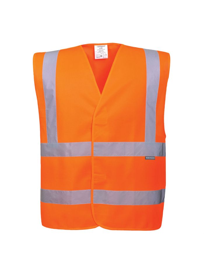 Hi-Vis Two Band and Brace Vest, 4X/5X, R, Orange