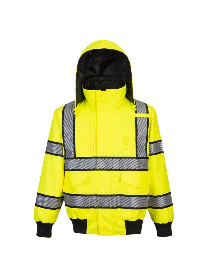 Hi-Vis Reversible Bomber Jacket, 4XL, R, Yellow/Black