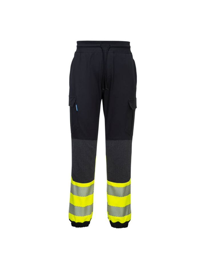 KX3 Hi-Vis Flexi Pants, L, R, Black/Yellow